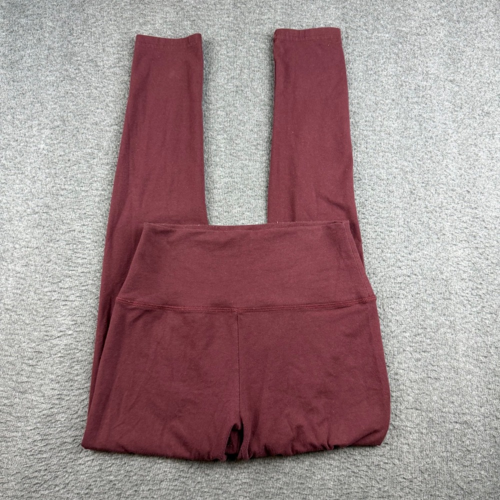 OFFLINE by Aerie Leggings Women's M Burgundy OG High Rise Solid Activewear